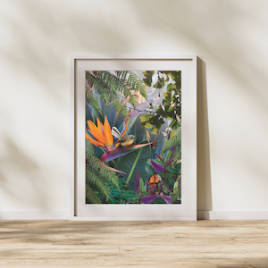 Art Prints: Art Print - Tropical Garden Paradise