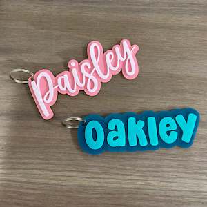 Laser Cut Acrylic Art: Double Layer Acrylic Bag Tag