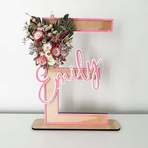 Baby And Children: Freestanding Floral Letter Name Sign