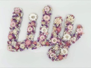 Dried Floral Name Sign