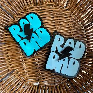 Rad Dad Keychain or Bag Tag