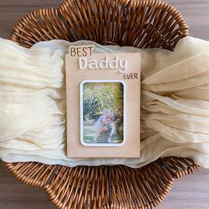 Best Daddy Ever Photo Frame Magnet