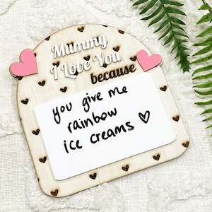 'I Love You Because' Whiteboard Magnet