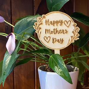 Personalised Gifts: Happy Mothers Day Plant Stakes