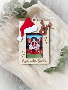 Santa and Us Photo Ornament