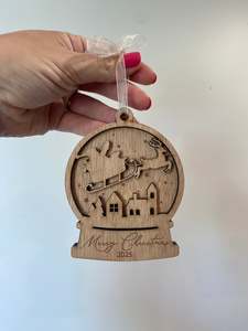 Santa Snow Globe Decoration