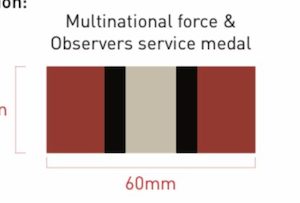 Multi national force and observers ribbon (Sinai) – Art By Kirst