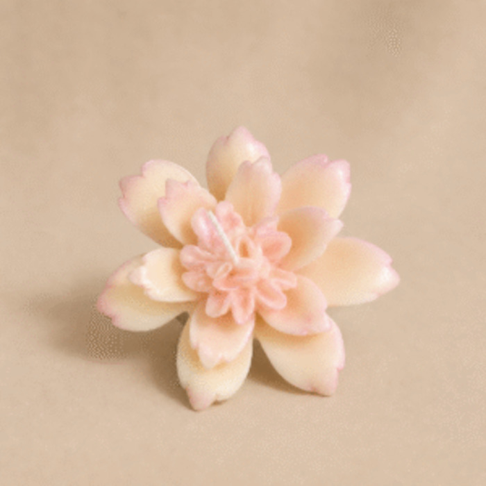 Taper Candle with Floral Accent