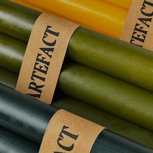 Artefacts: Coloured Beeswax Candlestick Bundle