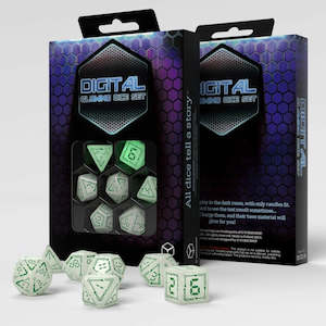 Polyhedral Dice: Q Workshop Digital Glowing Dice Set