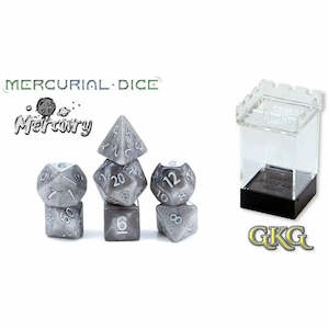 Polyhedral Dice: GKG Mercurial Dice: Mercury