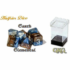 Polyhedral Dice: GKG Halfsies Dice: Earth Elemental