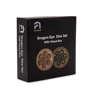 7 Piece RPG Dice Set with Wood Box