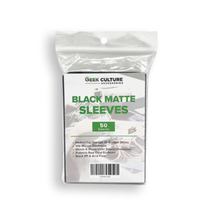 In Stock: Geek Culture – Black Matte Sleeves (50ct)