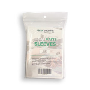 In Stock: Geek Culture – White Matte Sleeves (50ct)