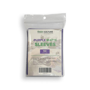 In Stock: Geek Culture – Purple Matte Sleeves (50ct)