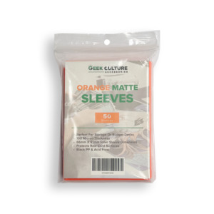 Card Game Accessories: Geek Culture – Orange Matte Sleeves (50ct)