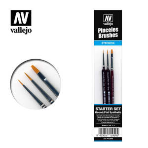 Vallejo V Brushes - Starter Set - Precision 1 3/0 Effects 4