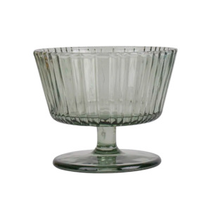 Zest Lines Green Sundae Glass