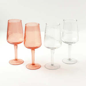 New Arrivals: Handblown Hammered Wine Glasses Pair