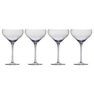 Ladelle: Dimpled Midnight 4pk Coupe Glass