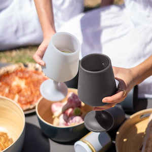 Porter Green: Porter Green Smoke + Storm Swepp Silicone Unbreakable Wine Glasses