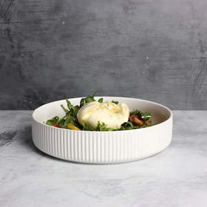Gabel Teller: Matte White Salad Bowl