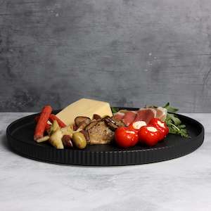 Matte Black Round Platter