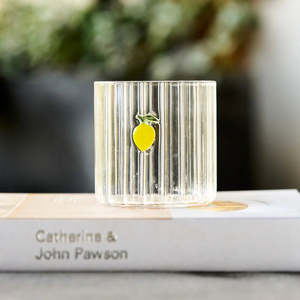 Homeware: Haven Glass Tumbler - Lemon
