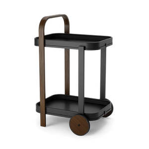 Homeware: Umbra Bellwood Bar Serving Cart Black & Walnut
