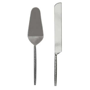 Ladelle: Hammered 2pc Silver Cake Server Set