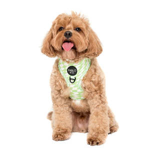Pet: Lime Check Check Adjustable Harness