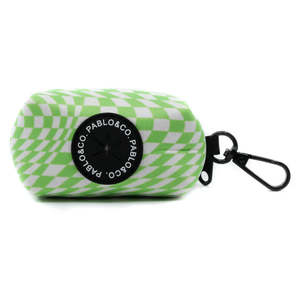 Pet: Lime Check Check Poop Bag Holder