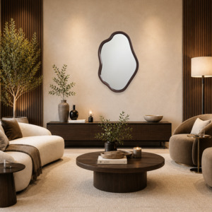 Wall Art: Forma Walnut Mirror