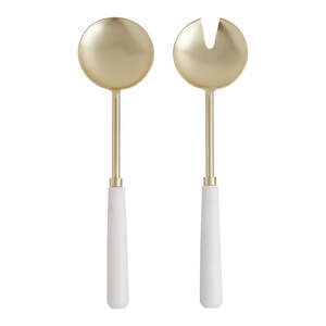 Homeware: Amalfi Marble and Stainless Steel Salad Servers