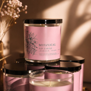 Decor: Botanical Lavender, Clove + Vanilla Soy Candle