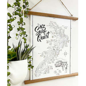 Wall Art: NZ Surf Quest Scratch Map