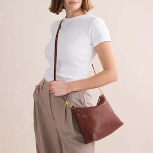 For Her: Augusta Crossbody Bag Cognac