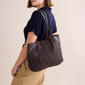 For Her: Tumbled Baby Unlined Tote Chocolate