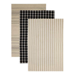 Linen: Woven Tea Towel 3pk