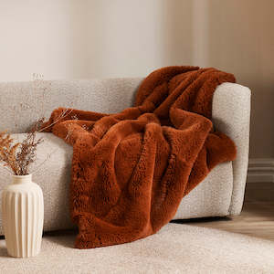 Pele Faux Fur Throw Sienna 125x150