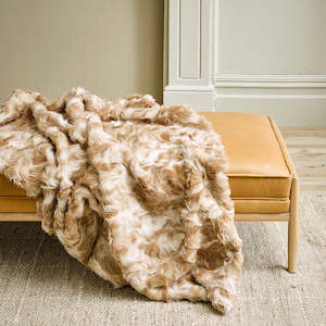 Throws: Heirloom Faux Fur Throw Vintage Squirrel