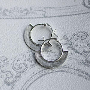 Jewellery 1: Brushed Circular SS Earrings