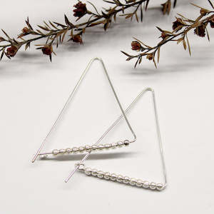 Jewellery 1: S/Silver Triangle Beaded Earrings