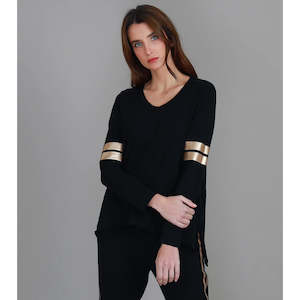 Third Story: Kiara Twin Gold Stripe Tee
