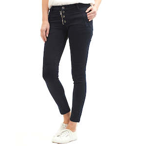 Italian Star: IS - Classic Button Fly Jean Black