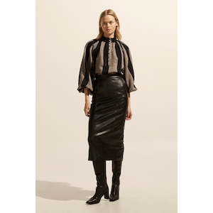Zoe Kratzmann: ZK - Deposit Top Black/Stone Stripe