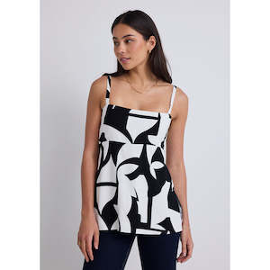Sale: Sunkissed Cutout Print Split Hem Cami Top