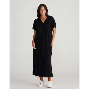 Sale: Portsea Kaftan Black Pinstripe