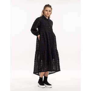 XLAB - Silver Snowflakes Dress Black